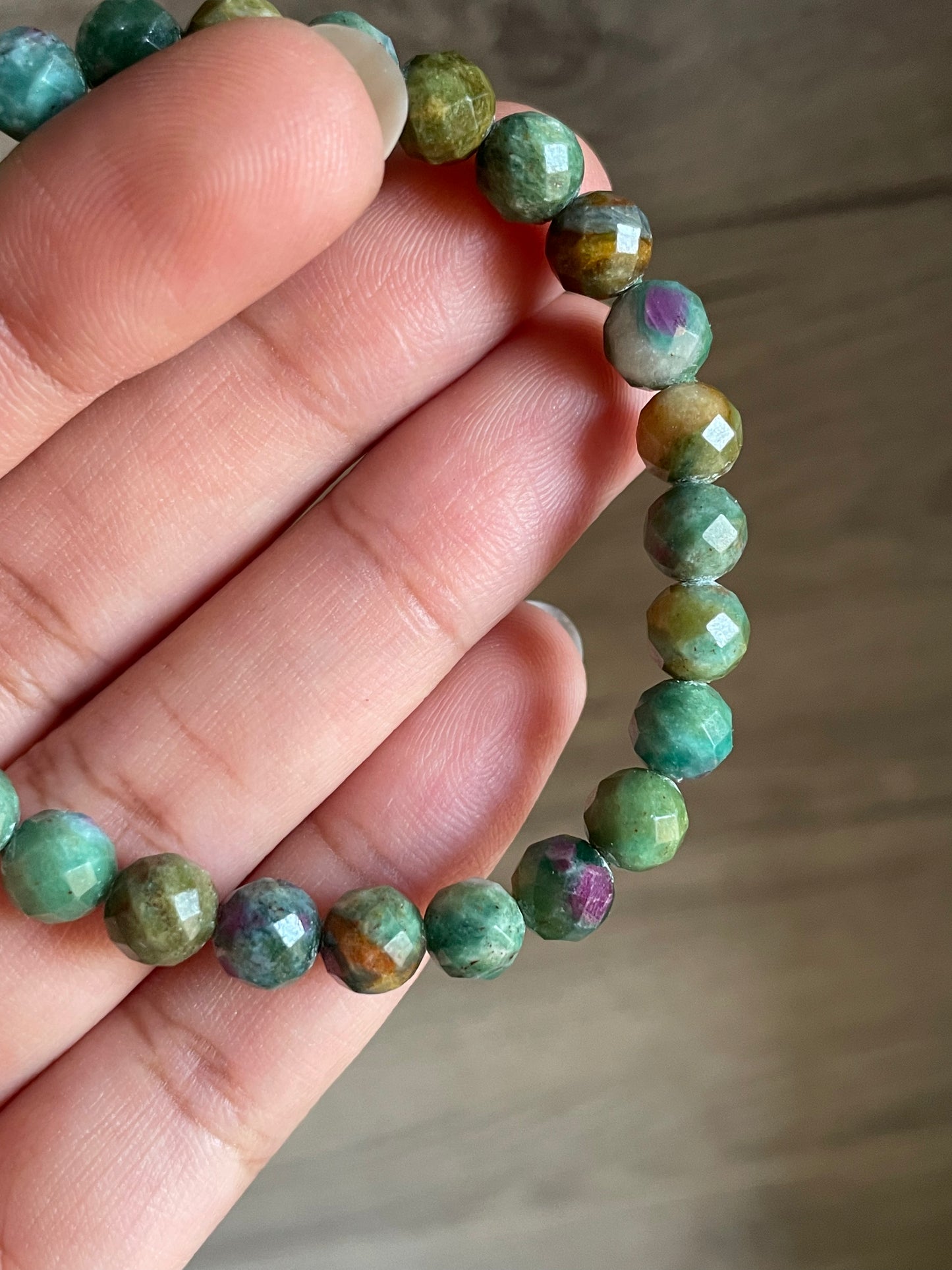 Ruby Zoisite Bracelet | 6mm | روبي زوسيت