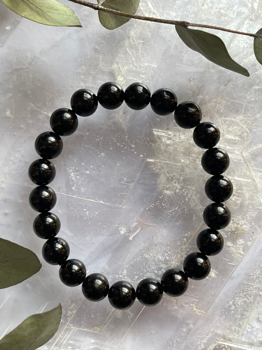 Black Tourmaline Bracelet | 8mm | التومالين الاسود