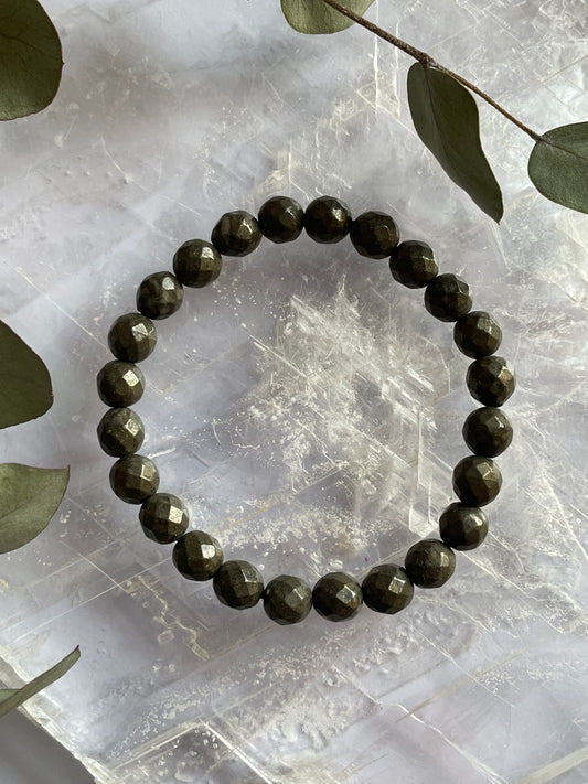 Pyrite Bracelet | 7mm | حجر البيريت