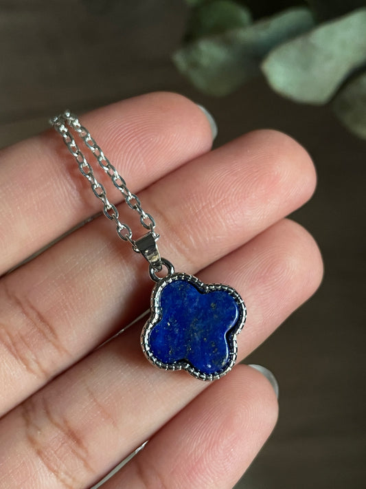 Lapis Lazuli Flower Necklaces | اللازورد