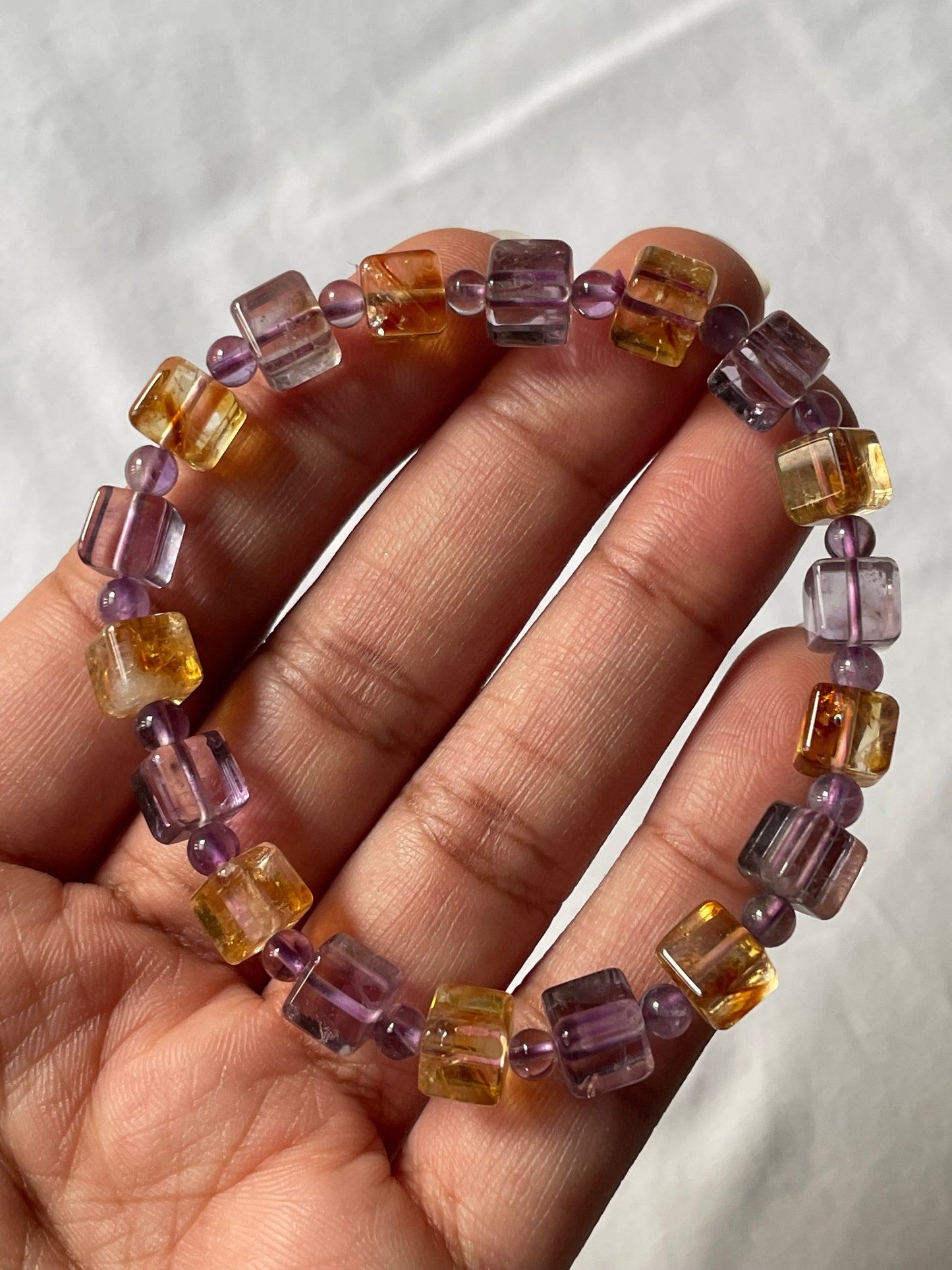Amethyst and Citrine Bracelet