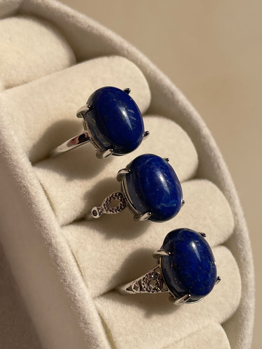 Lapis Lazuli Ring | Adjustable | خاتم اللازورد