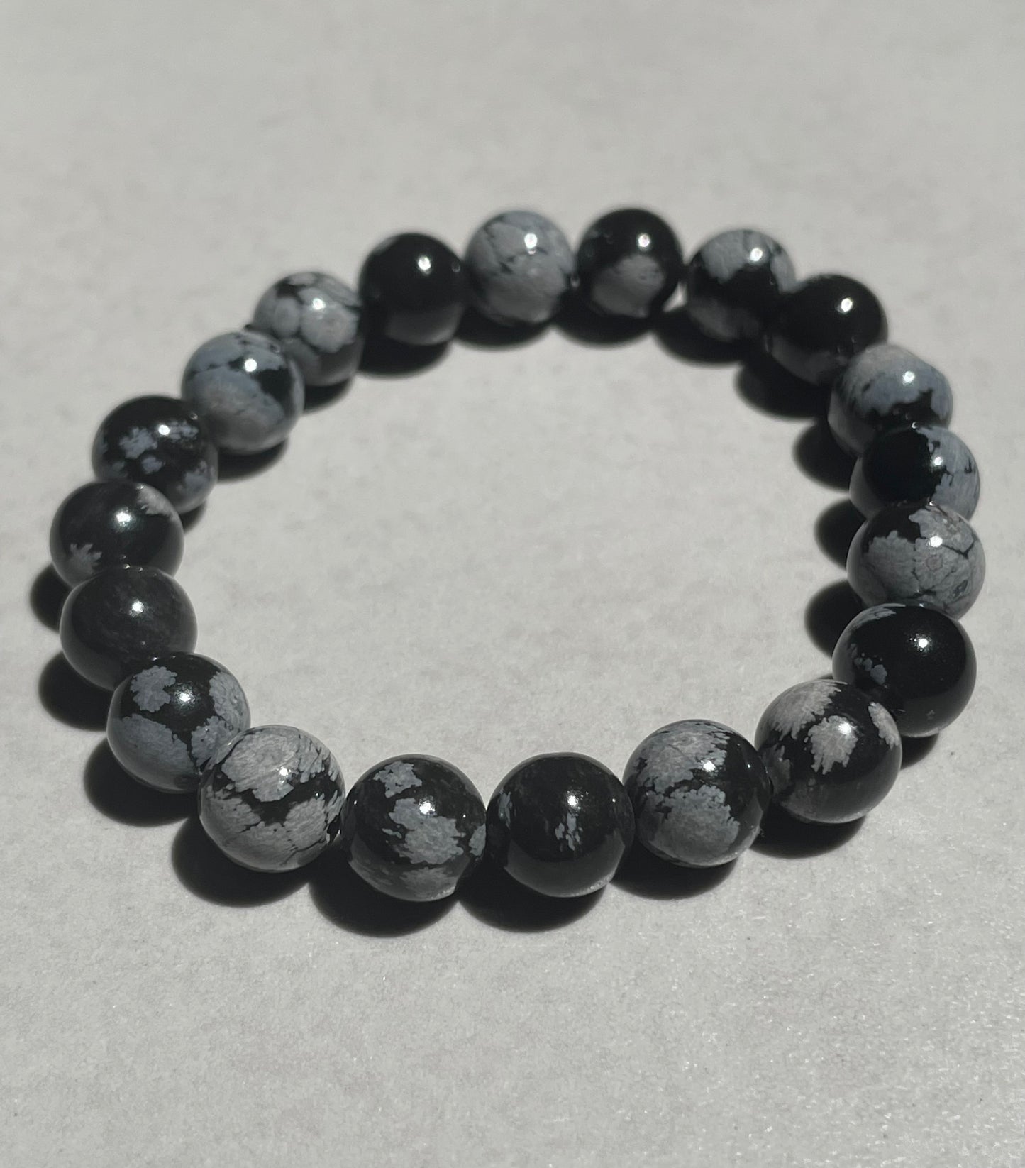 Snowflake Obsidian Bracelet | 8mm | سنوفليك اوبسيديان - السبج