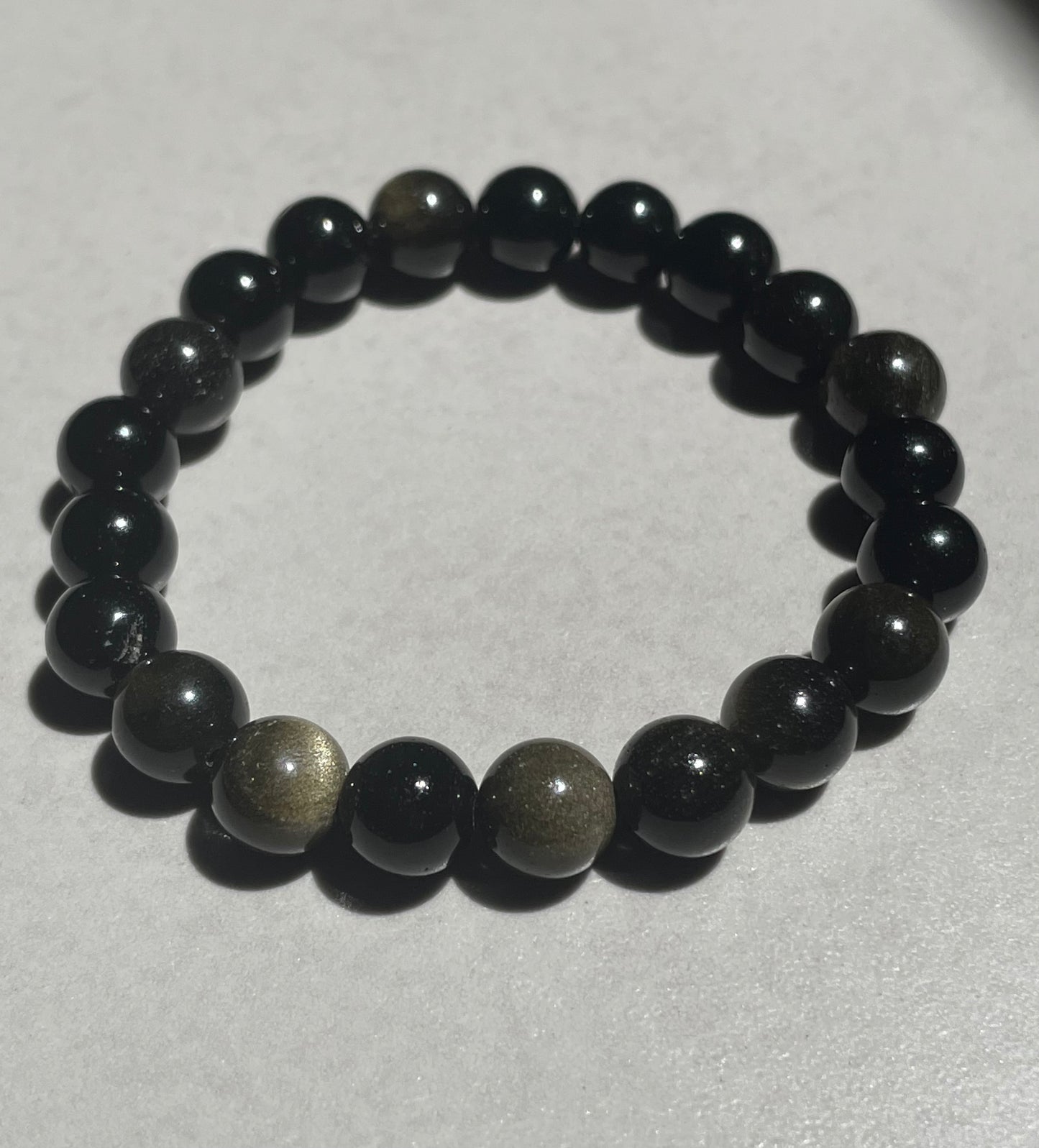Golden Sheen Obsidian Bracelet | 9mm | السبج الذهبي