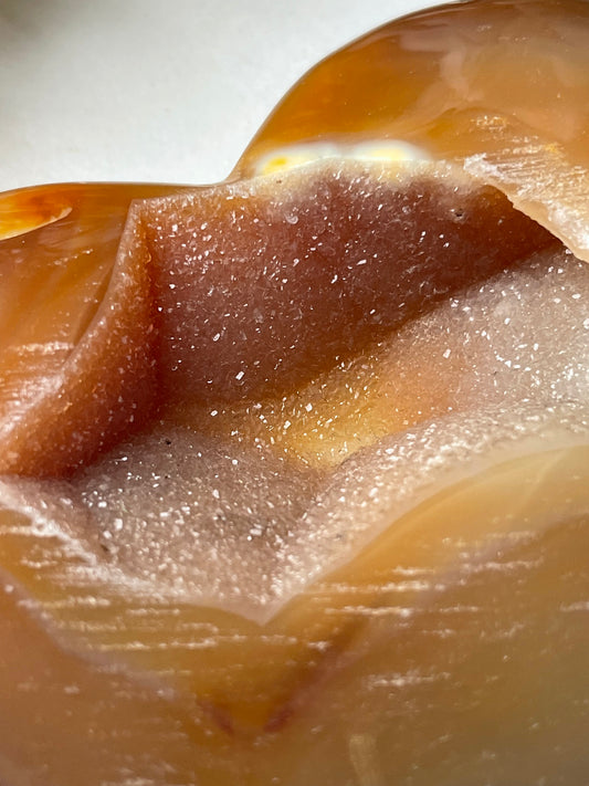 Druzy Agate Heart | حجر العقيق