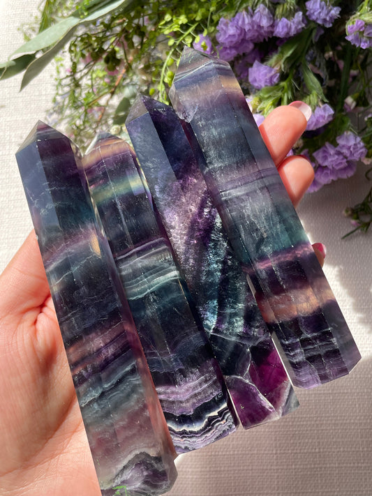 Rainbow Fluorite Towers | فلوريت