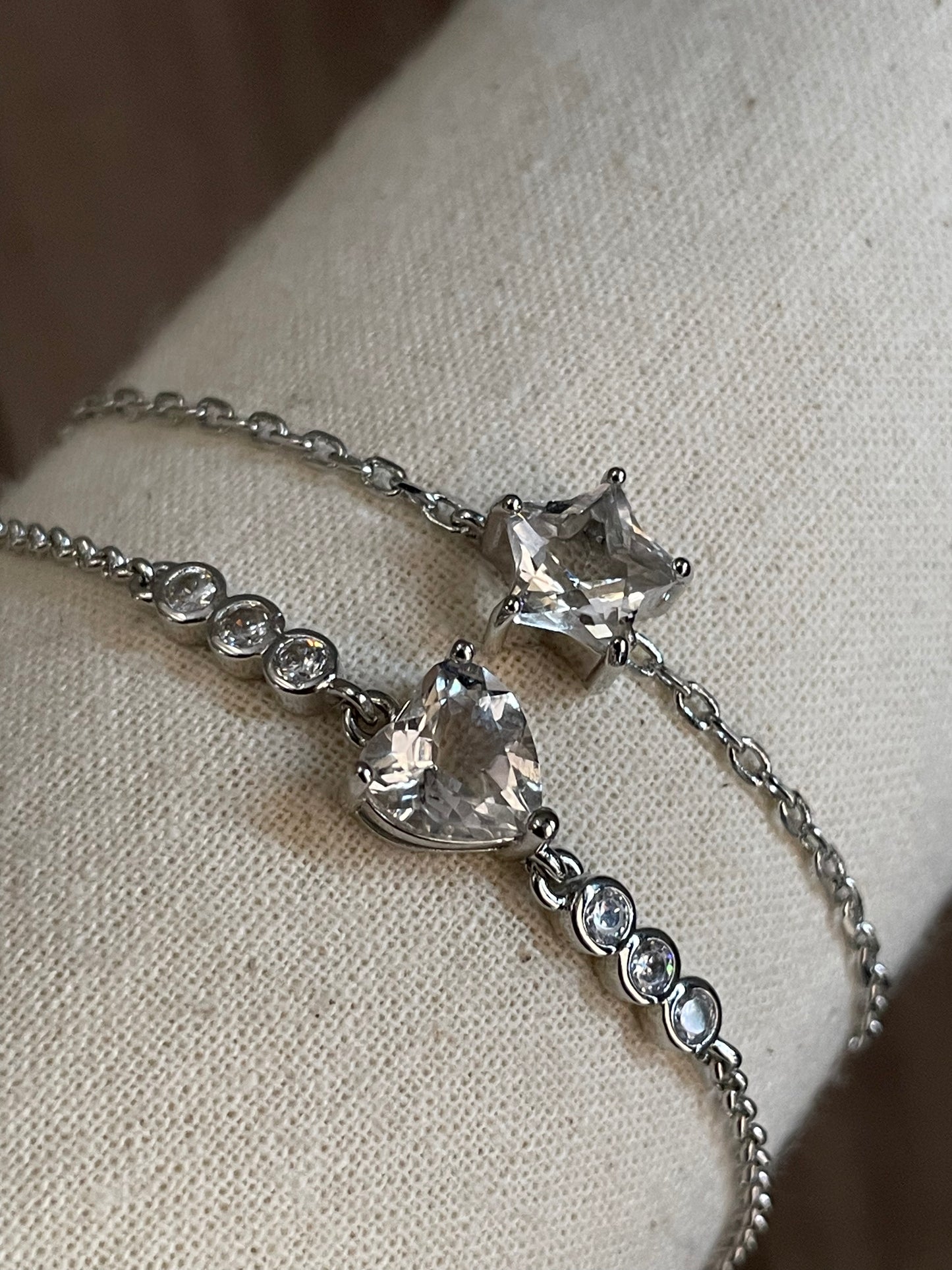 Clear Quartz Chain Bracelet | كلير كوارتز