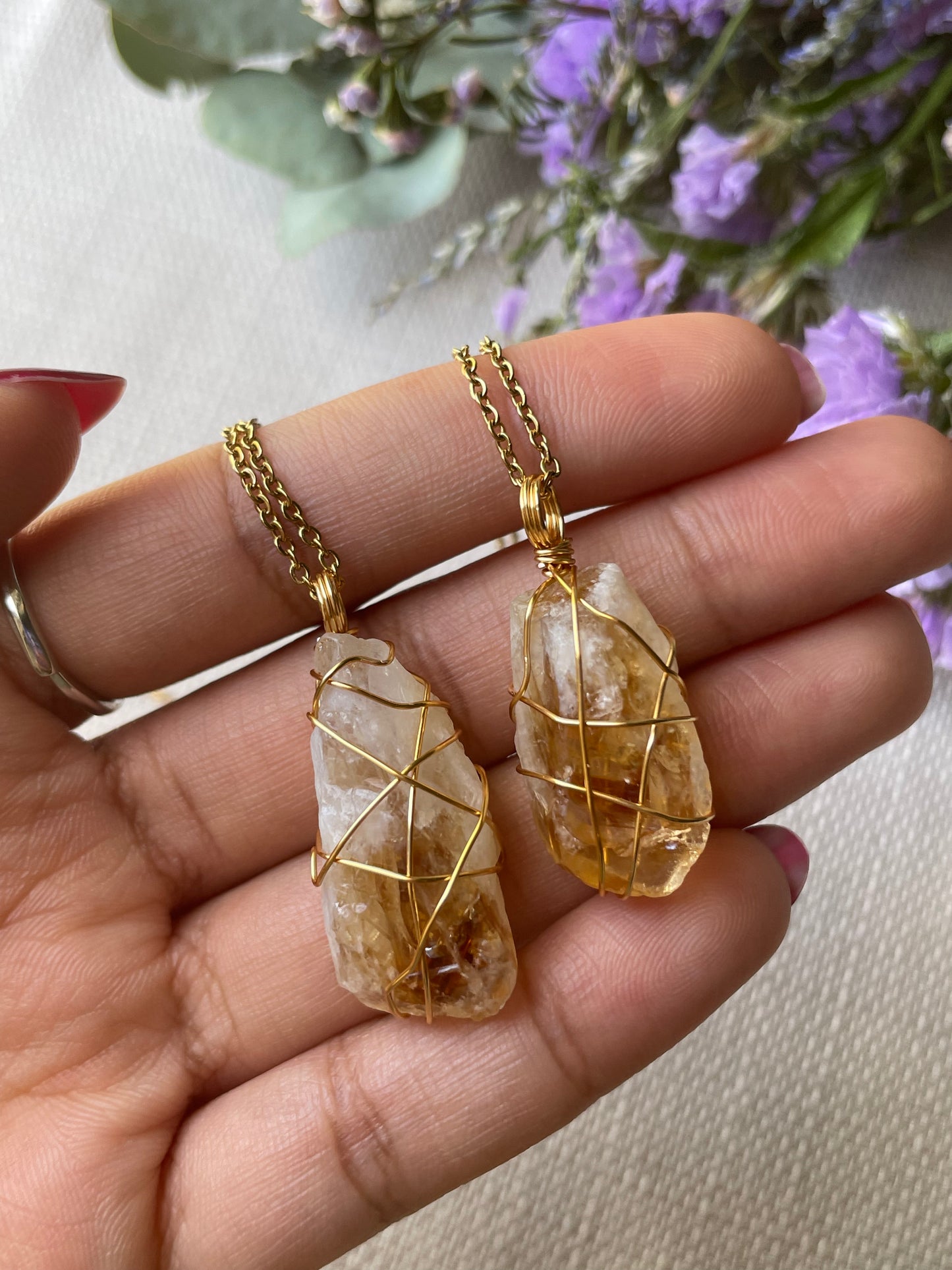Natural Citrine Necklace | سيترين طبيعي