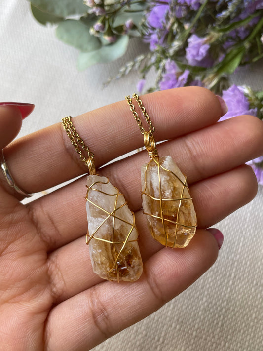 Natural Citrine Necklace | سيترين طبيعي