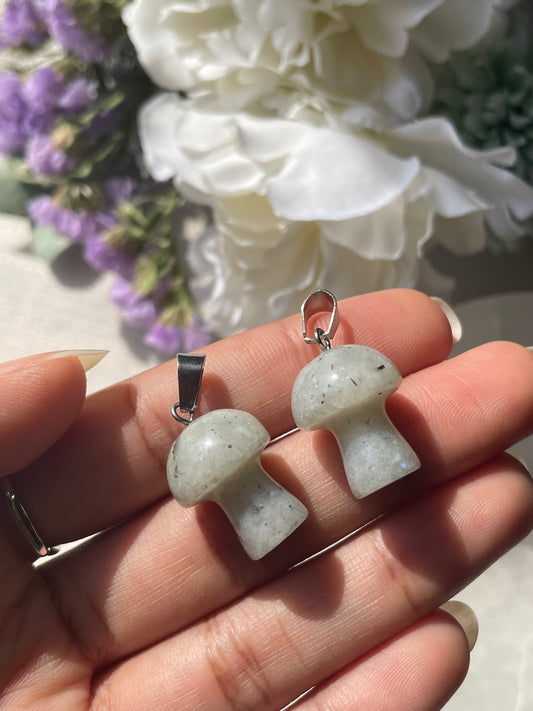 Labradorite Mushroom Pendant | لابرادورايت