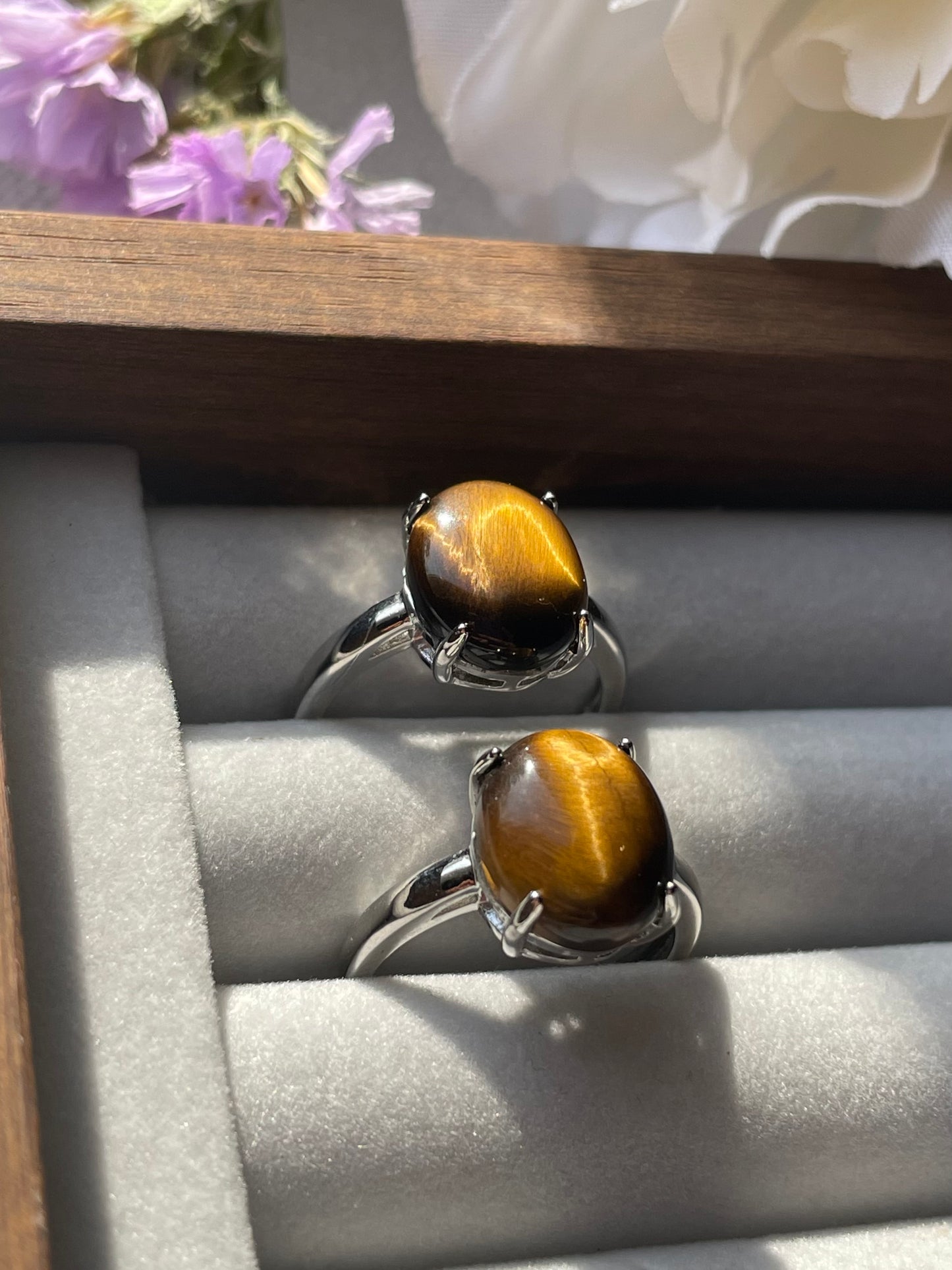 Tiger Eye Ring | Adjustable | خاتم عين النمر