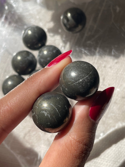 Mini Pyrite Sphere | حجر البيريت