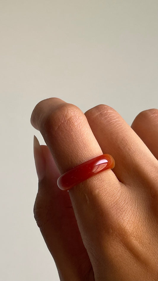 Band Crystal Ring | Carnelian - Tiger Eye - Sodalite | عين النمر - سودالايت - كارنيليان