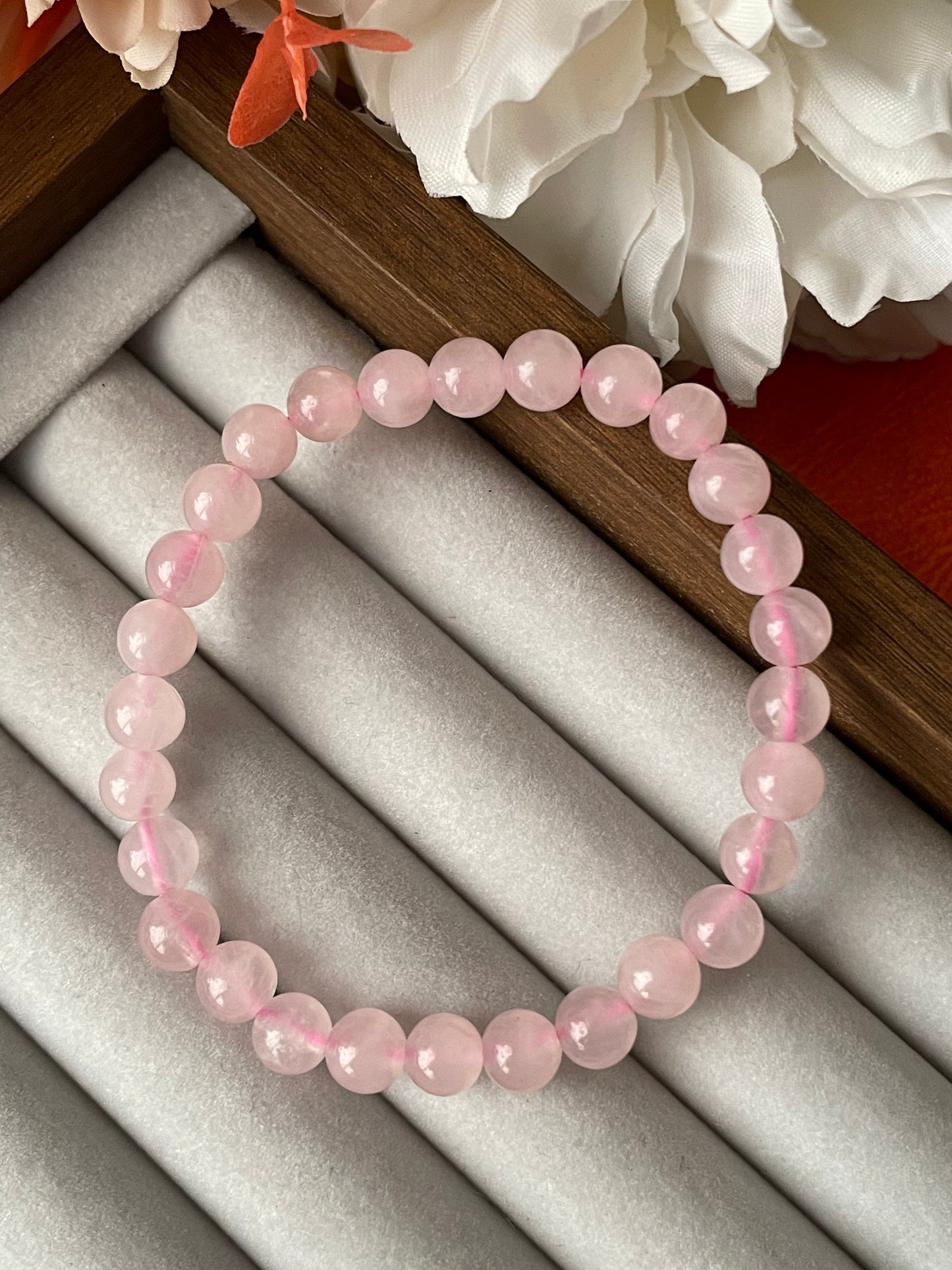 Rose Quartz Bracelet | كوارتز الزهري