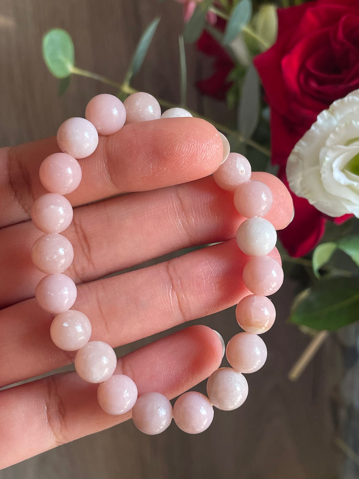 Pink Opal Bracelet | 8mm | الاوبال الوردي