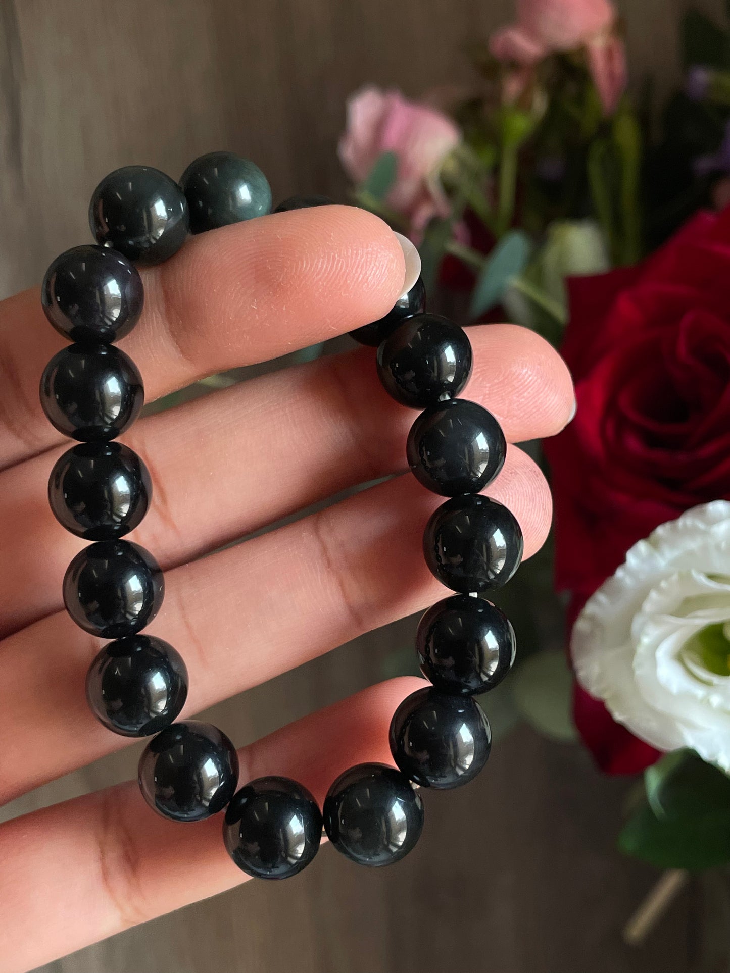 Golden Sheen Obsidian Bracelet | 9mm | السبج الذهبي