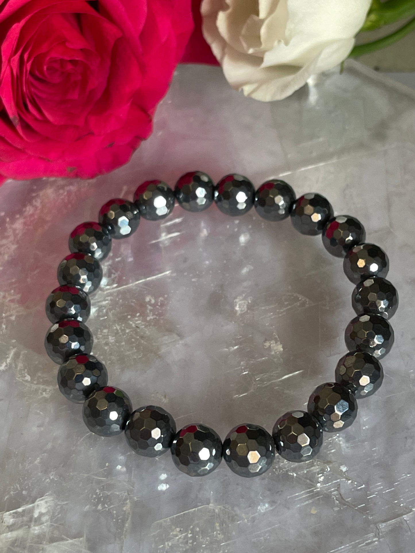 Terahertz Facted Bracelet | 8mm | حجر تيراهيرتز