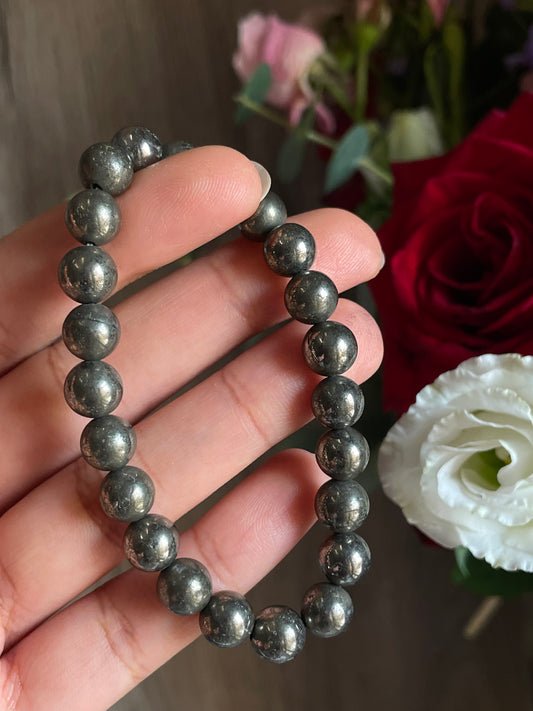 Pyrite Bracelet | 8mm | حجر البيريت