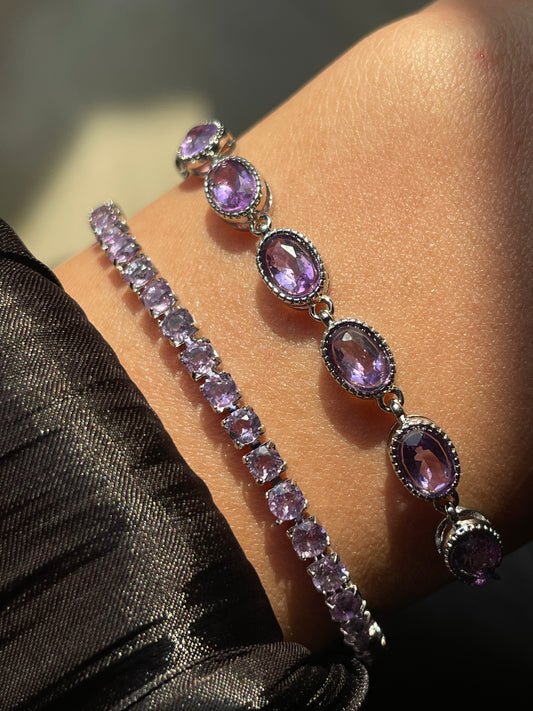 Amethyst Chain Bracelet | الاماثيست - الجمشت