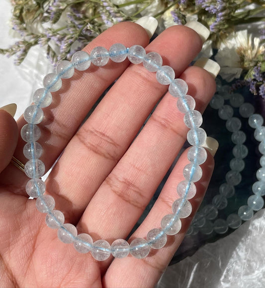 Aquamarine Bracelet | 6mm | اكوامارين