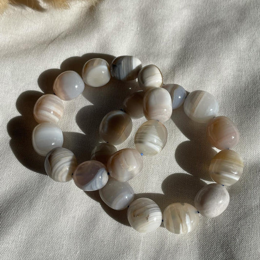 Agate Tumble Bracelet | 1cm | العقيق