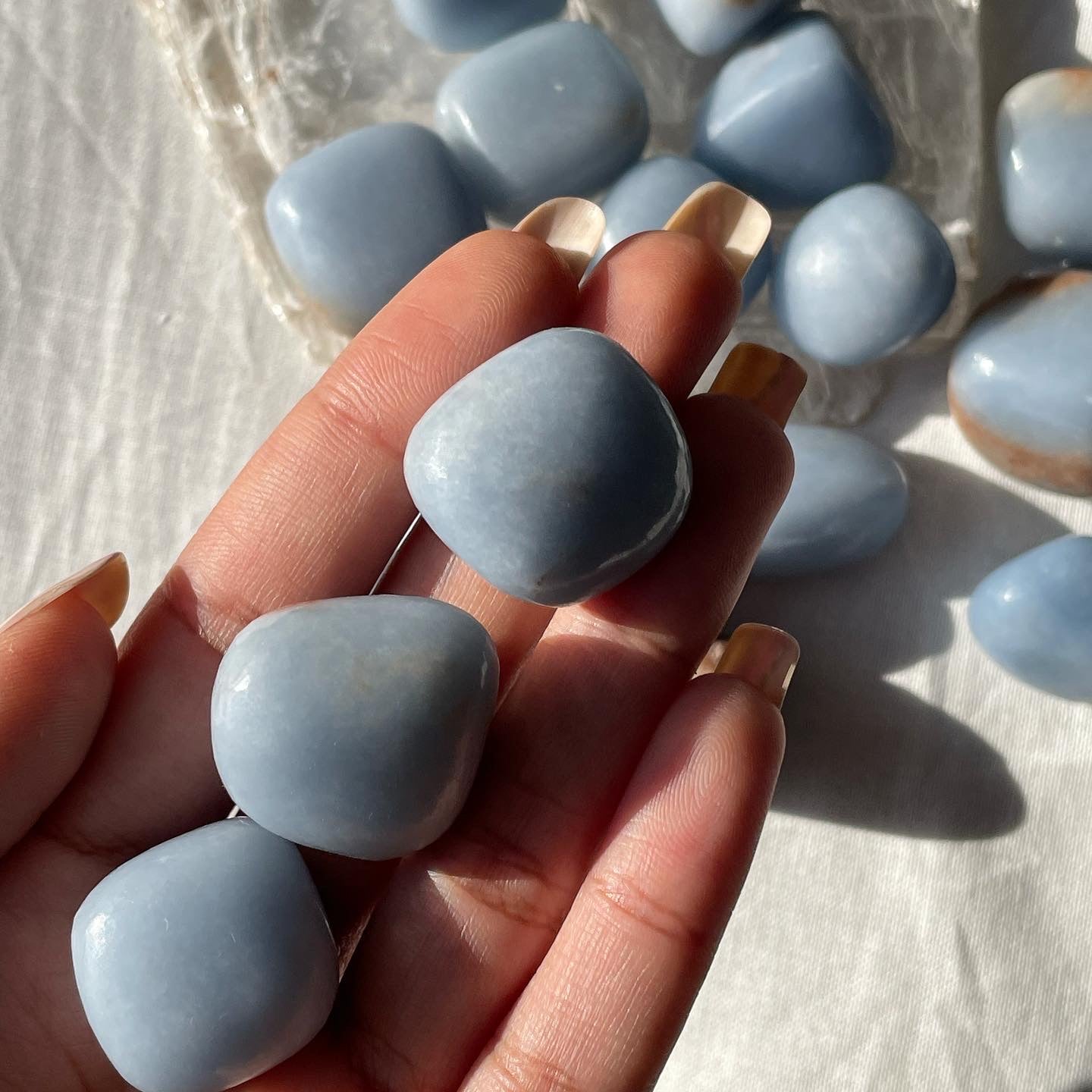 Angelite Tumbles | الانجليت