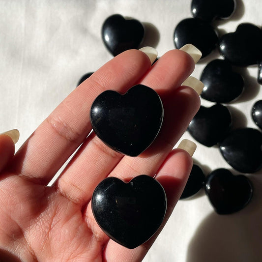 Black Obsidian Heart | Small | اوبسيديان الاسود - السبج