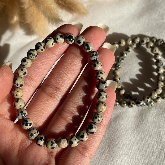 Dalmatian Jasper Bracelet | 6mm | دلميشن جاسبر