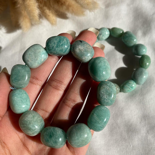 Amazonite Tumble Bracelet | 1cm | امازونيت