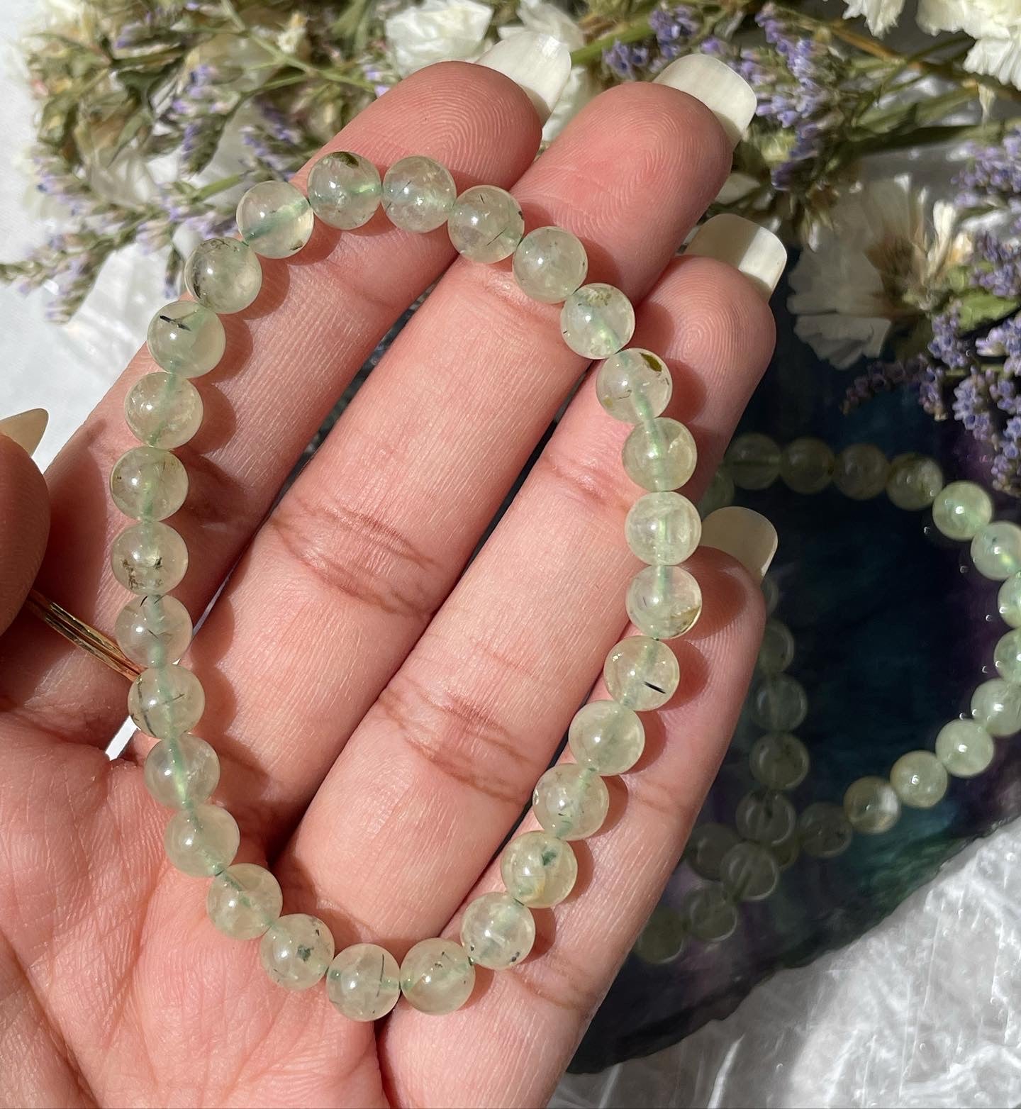 Prehnite Bracelet | بريهنايت