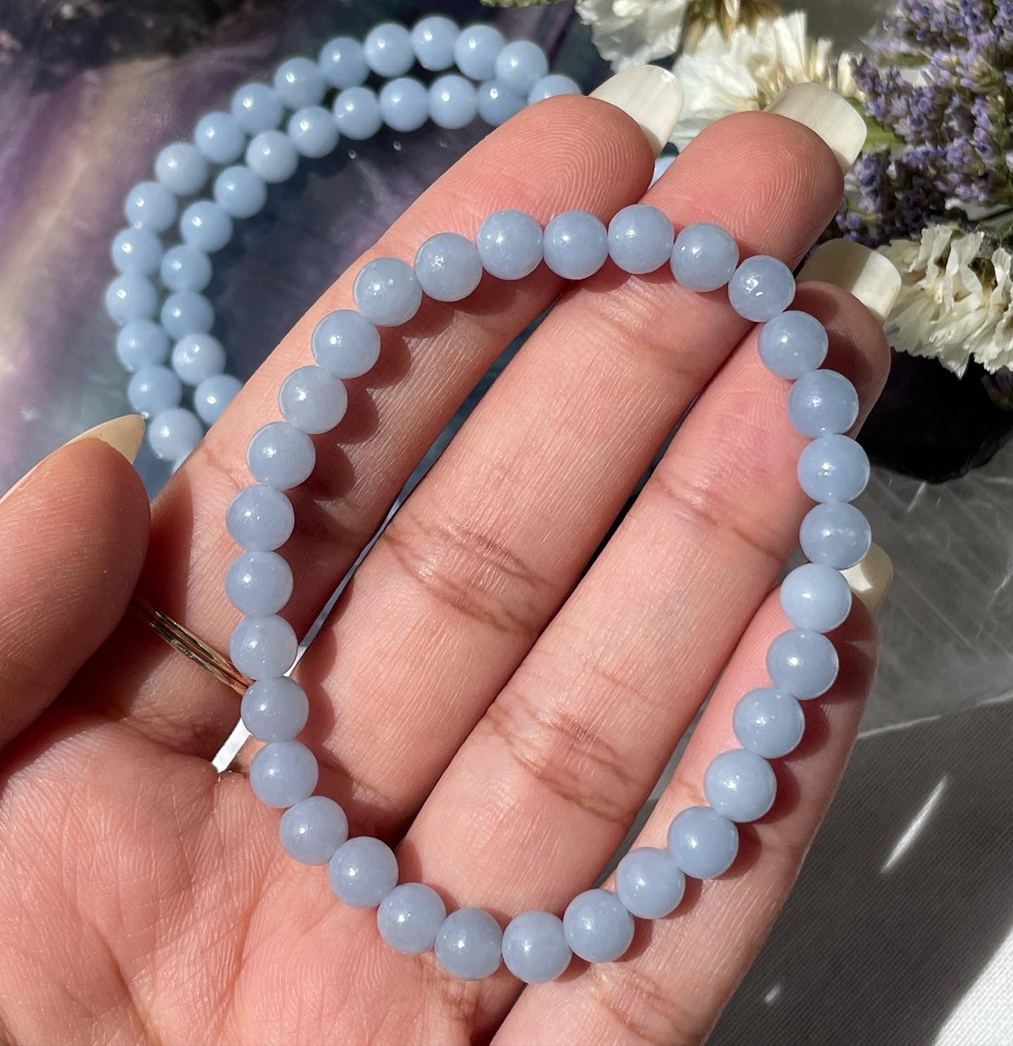 Angelite Bracelet | 6mm | انجليت