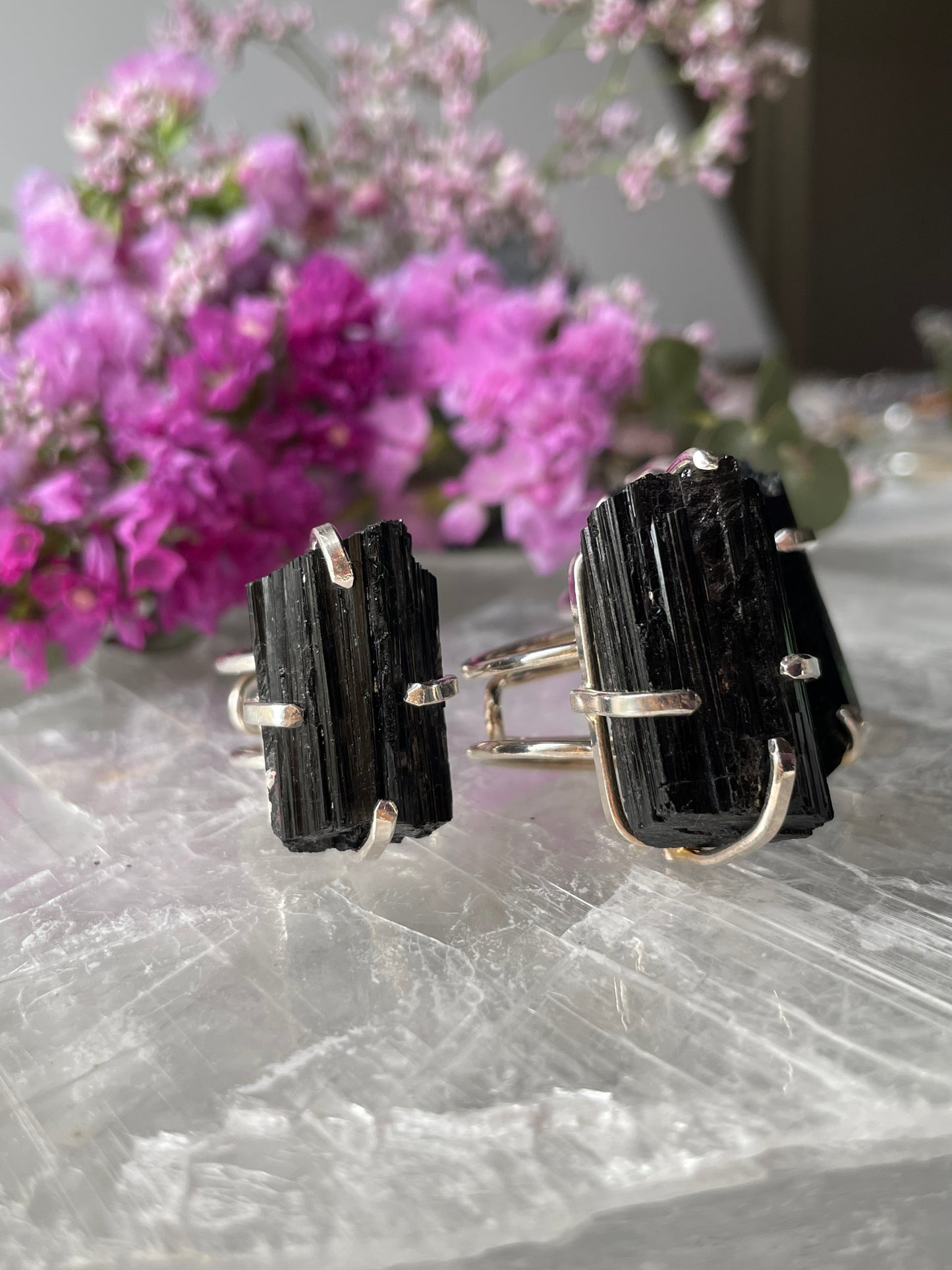 Black Tourmaline Ring | Adjustable | التومالين الاسود