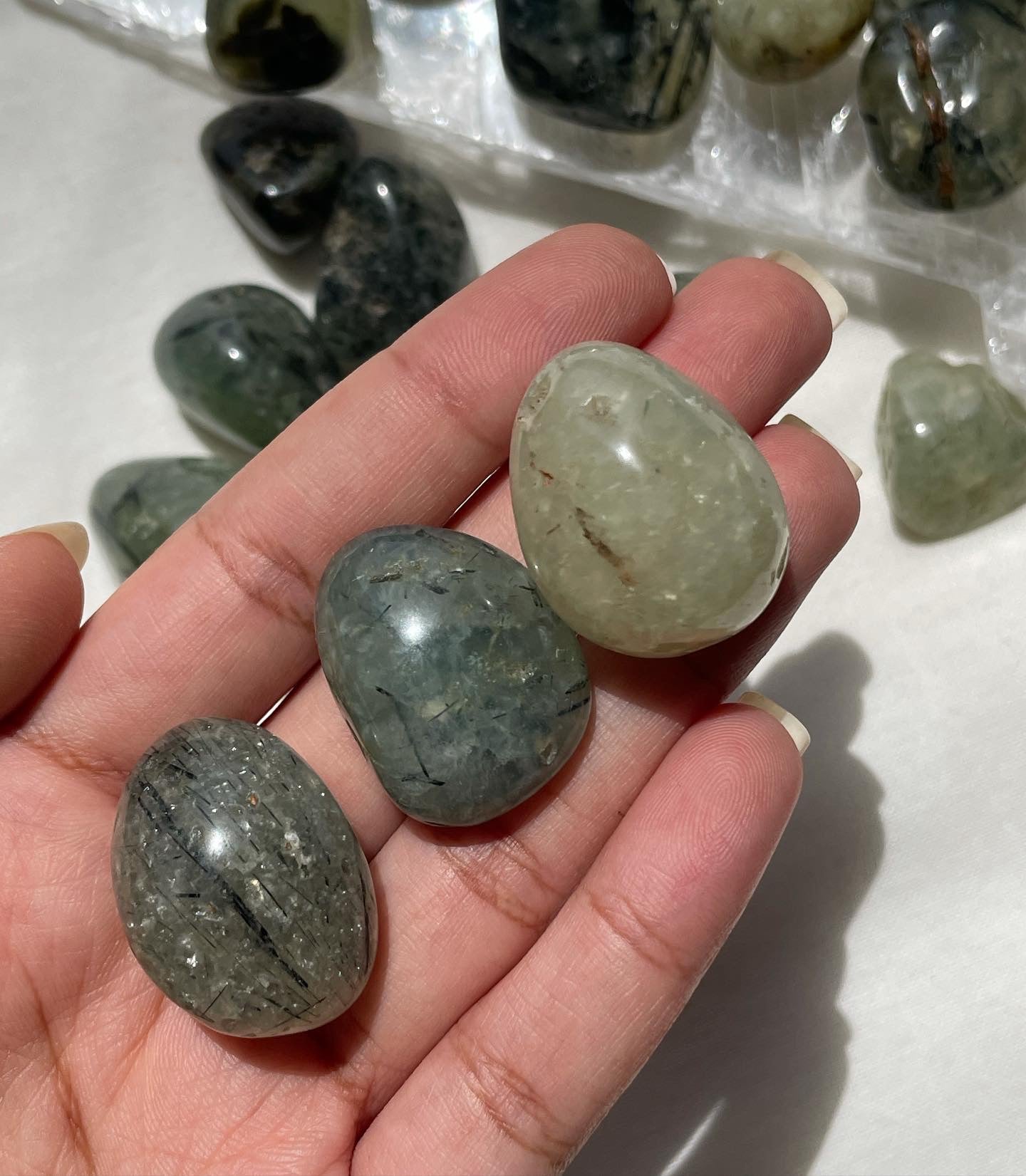 Prehnite Tumbles / بريهنايت