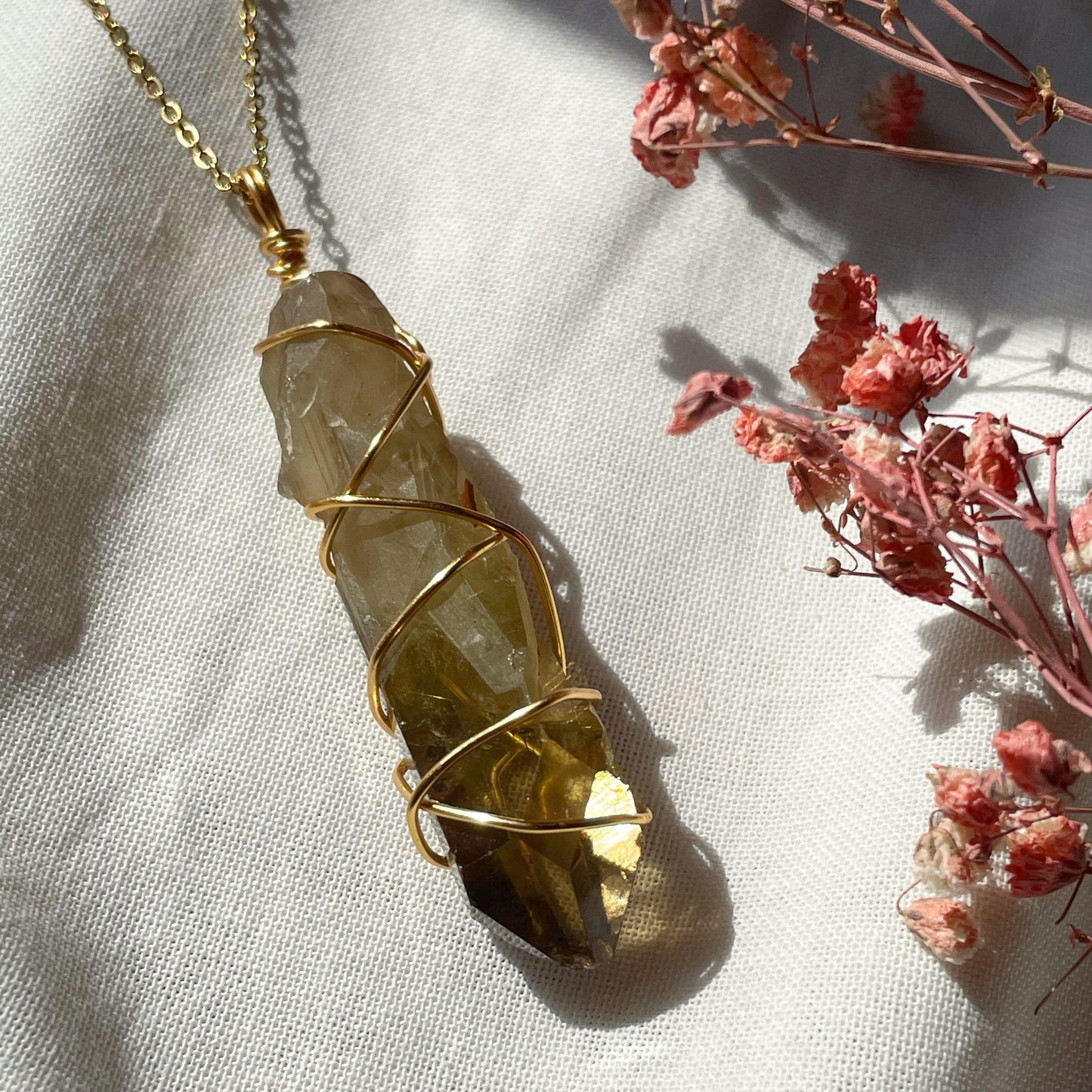 Smoky Quartz point Necklace | سموكي كوارتز