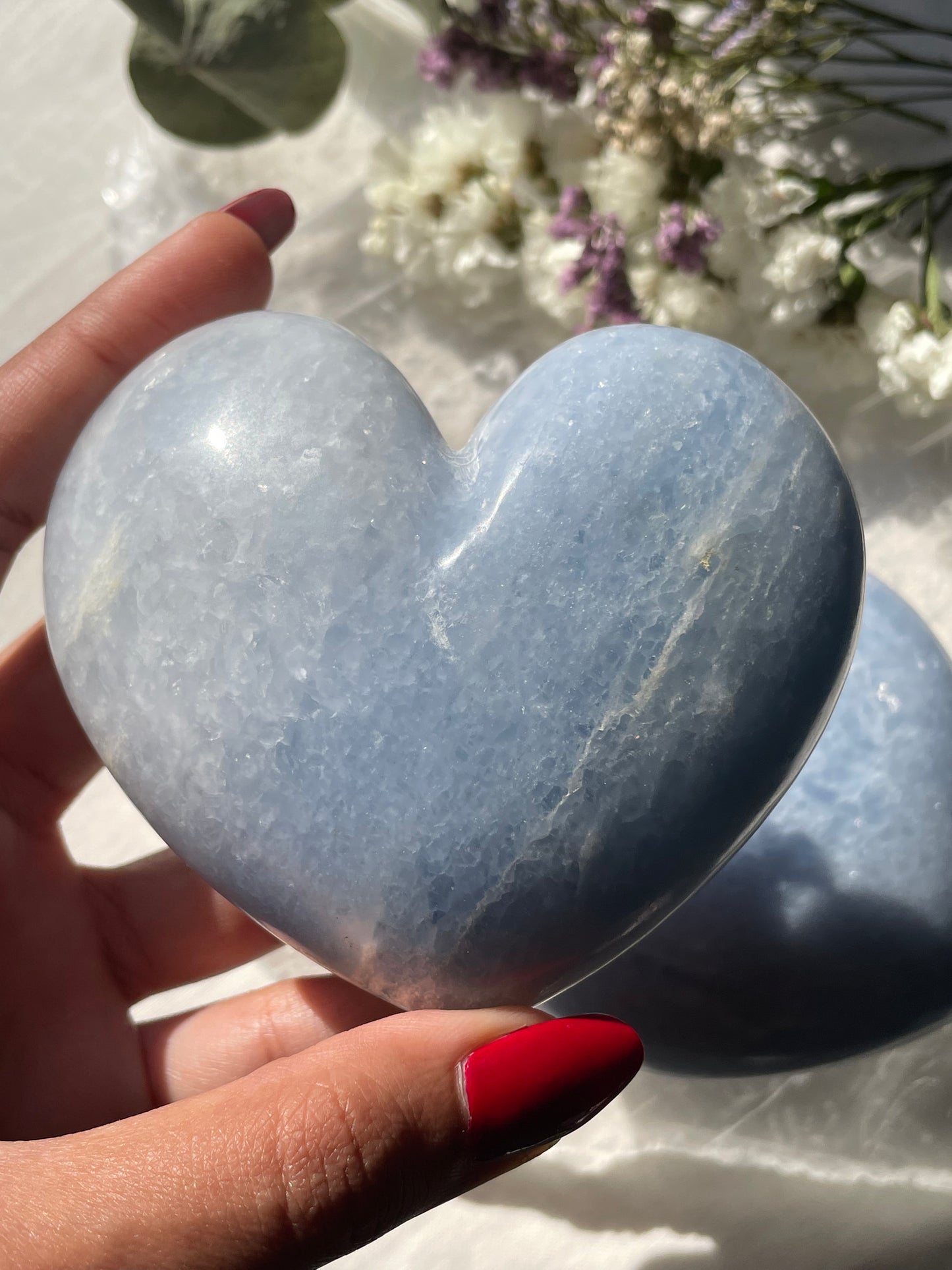 Blue Calcite Heart | كالسيت الازرق