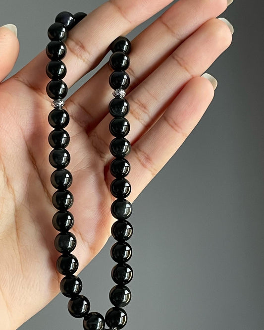 Black Obsidian Musbah | مسباح حجر الاوبسيديان | السبج