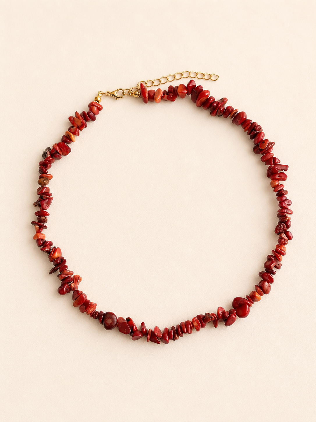 Red Coral Chips necklace