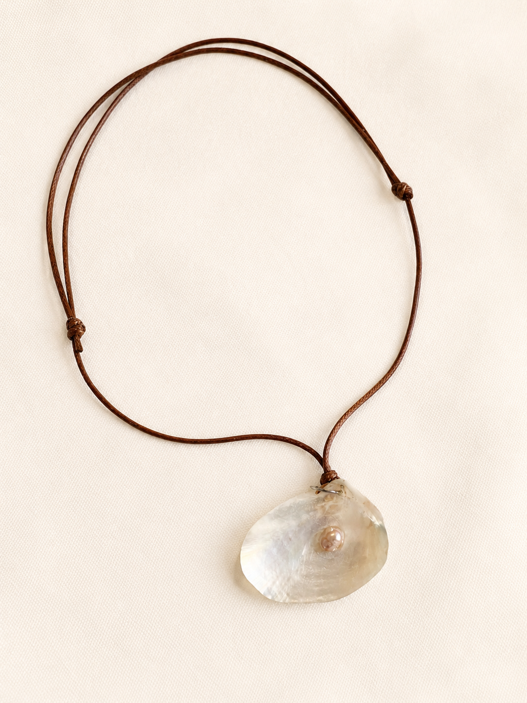 Natural Seashell with Mother of Pearl necklace