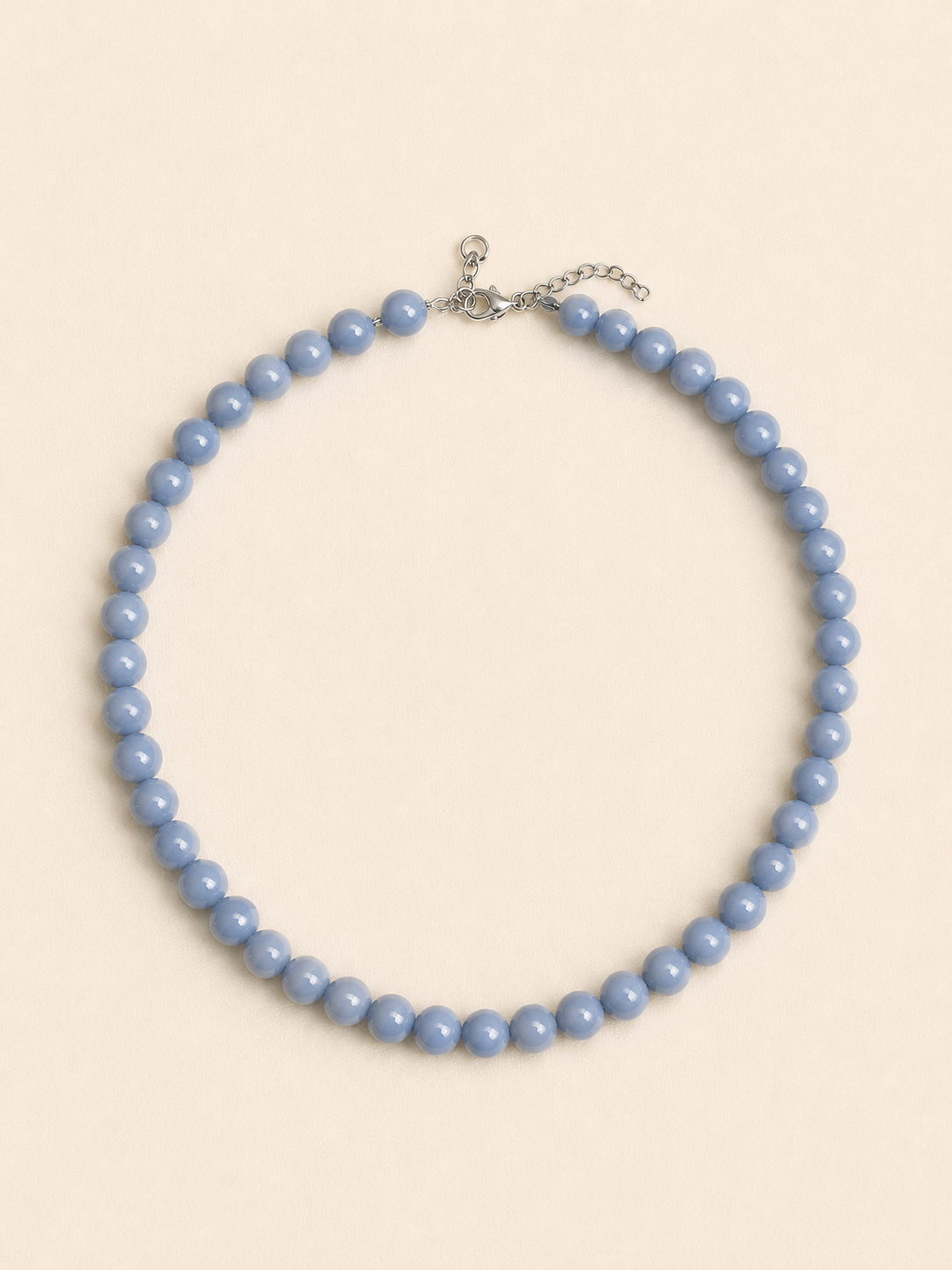 Blue Angelite Beaded Necklace