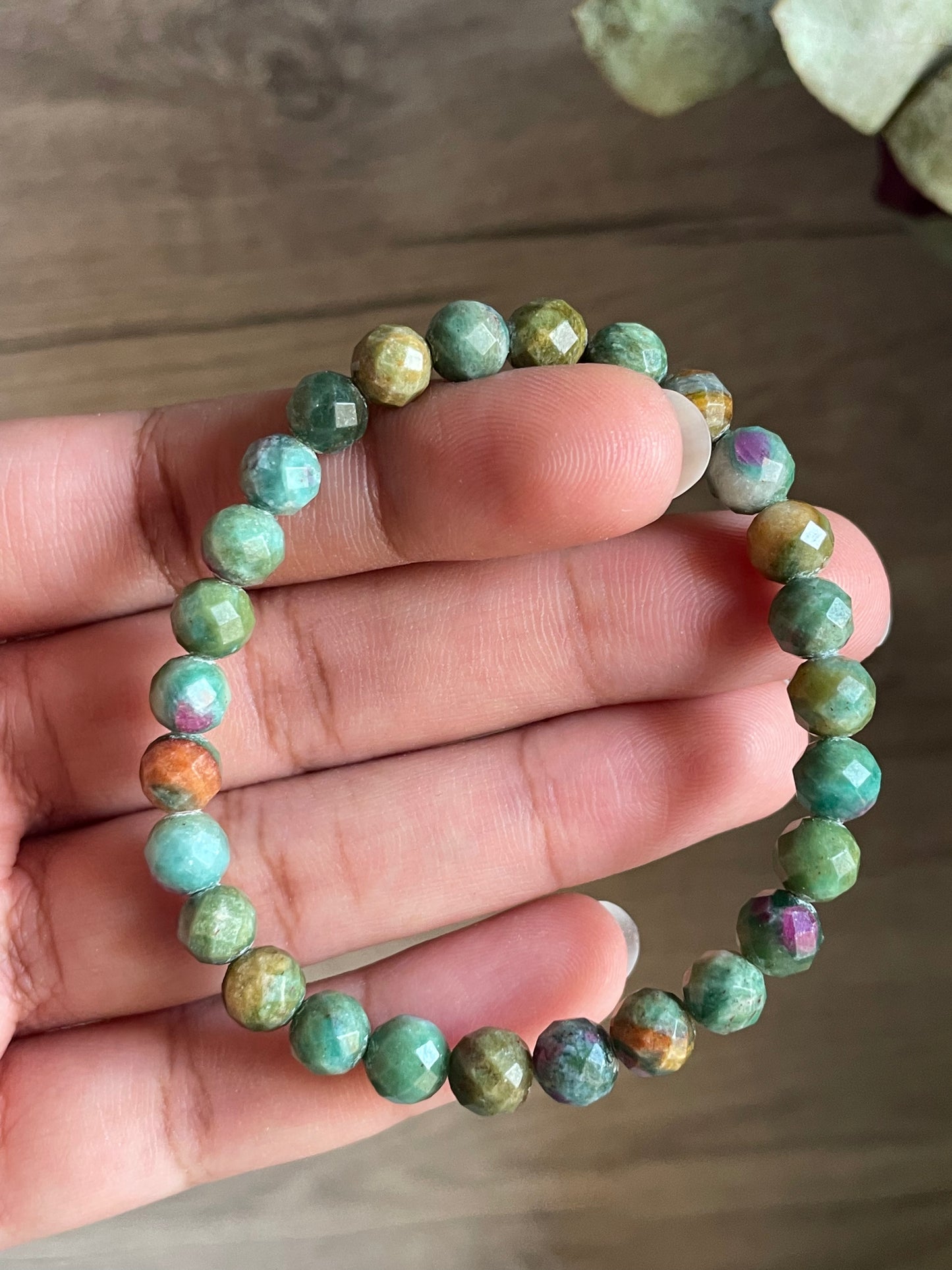 Ruby Zoisite Bracelet | 6mm | روبي زوسيت