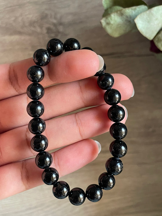 Black Tourmaline Bracelet | 8mm | التومالين الاسود