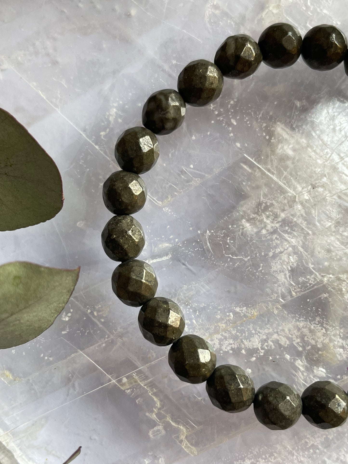 Pyrite Bracelet | 7mm | حجر البيريت