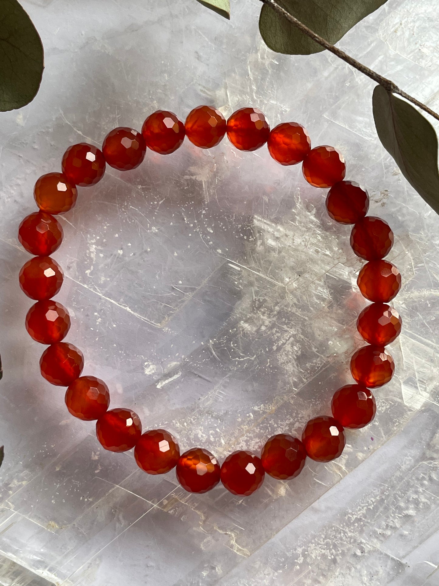 Red Carnelian Bracelet | 7mm | كارنيليان الاحمر - العقيق الاحمر