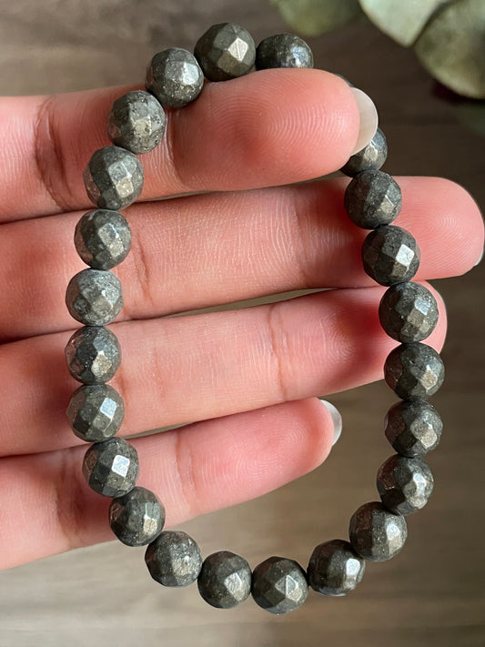 Pyrite Bracelet | 7mm | حجر البيريت