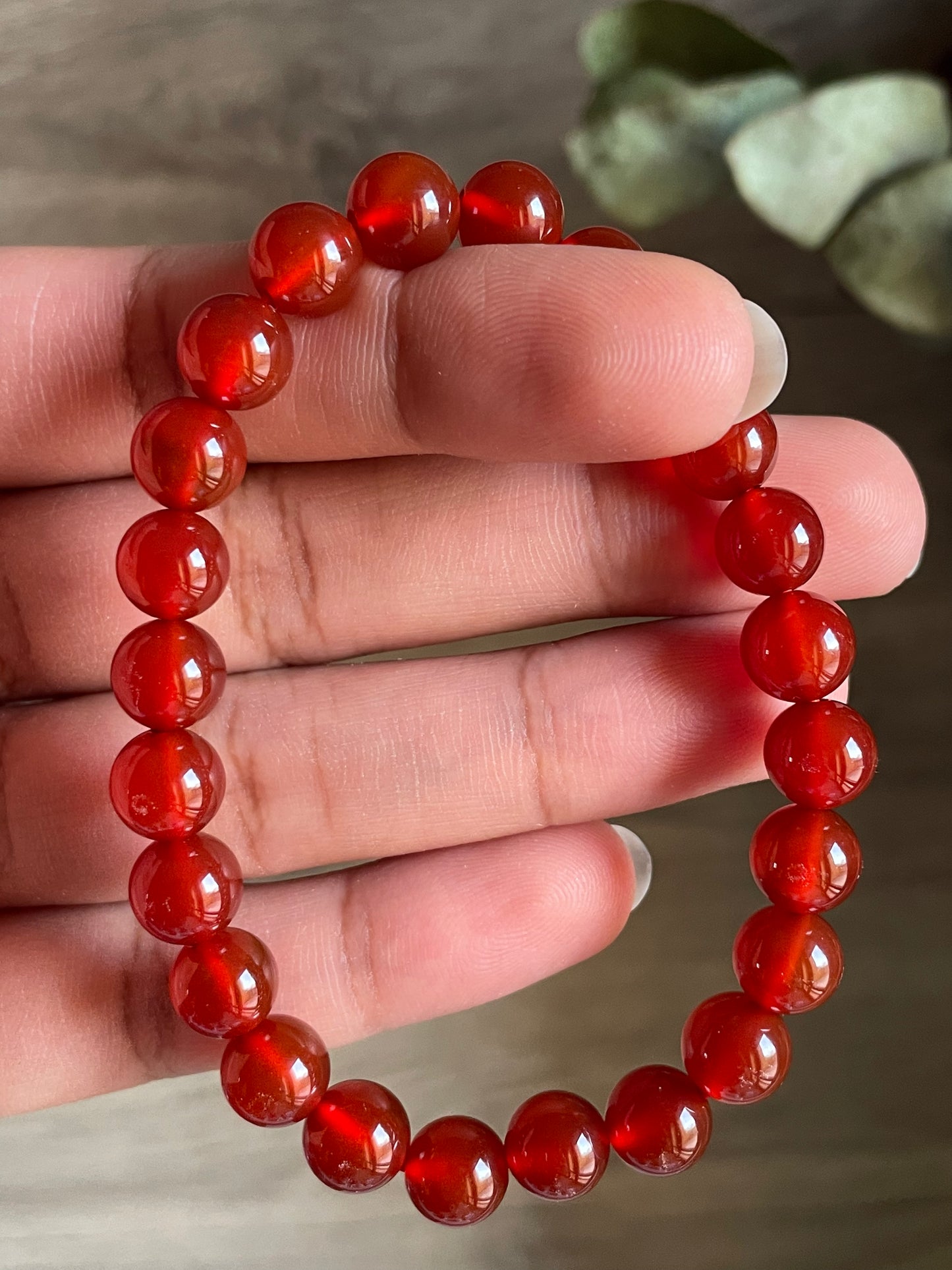 Red Carnelian Bracelet | 8mm |   كارنيليان الاحمر - العقيق الاحمر