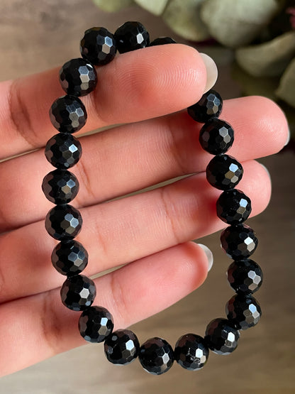 Black Obsidian Bracelet | 7mm | اوبسيديان الاسود - السبج