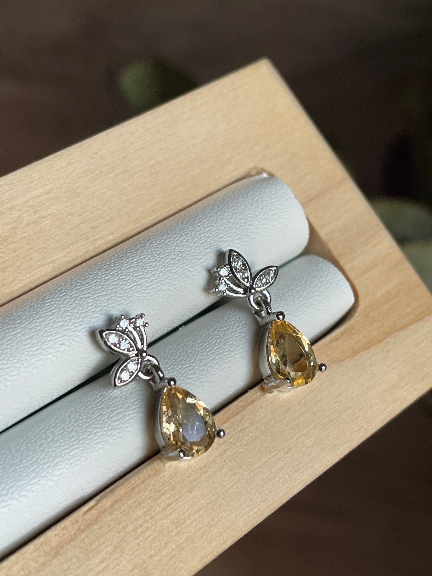 Citrine Butterfly Earring | سيترين