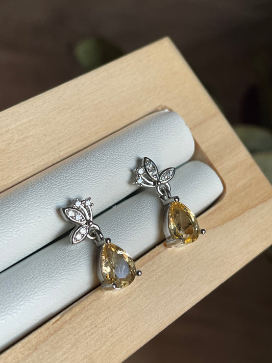 Citrine Butterfly Earring | سيترين