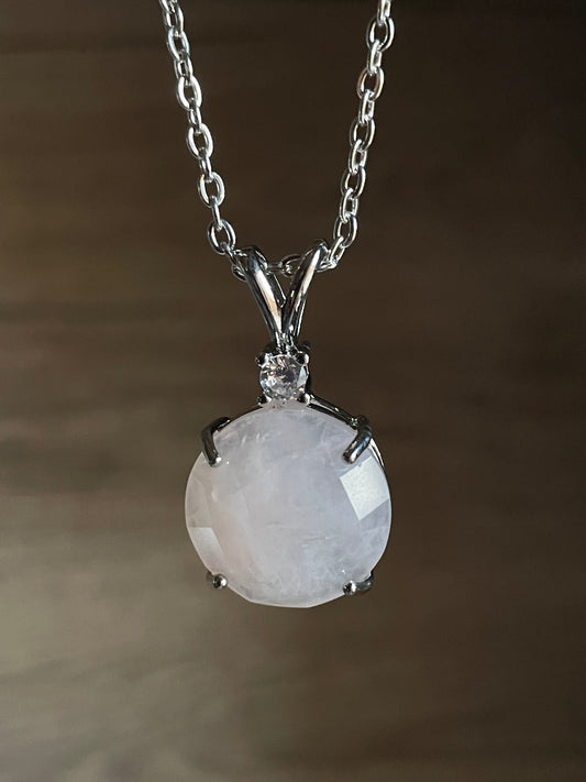 Rose Quartz Necklace | كوارتز الزهري