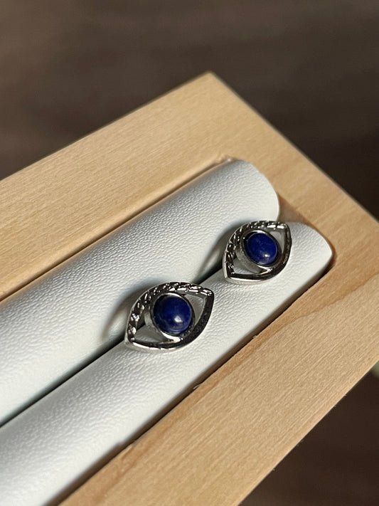 Lapis Lazuli Eye Earring | اللازورد
